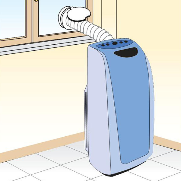 Вывод воздуха от мобильного кондиционера