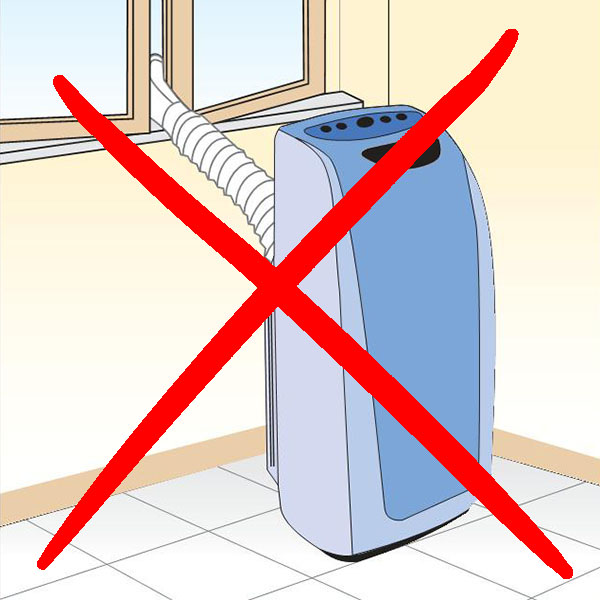 Вывод воздуха от мобильного кондиционера